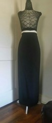 Vintage 50s Nelley De Grab Glamourous Full length skirt black 26in waist