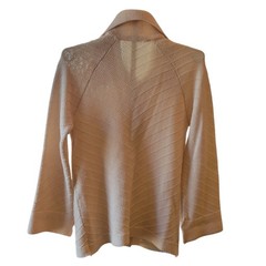 Vintage Norma Della Legge Wool Cardigan Sweater Cream Button Front Size Medium