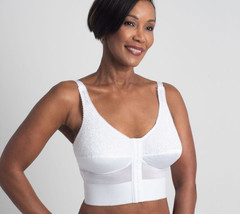 NEW Jodee Surgical Style 1805 Post Mastectomy Bra WHITE w/Pockets USA-MADE 42B