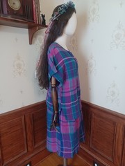 Vintage 1980s Ms. Blake Cotton Preppy Cottagecore Jewel Tone Plaid Skirt Suit