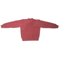 Lea Apparel Vintage Womens Terracotta Red 100% Cotton V-Neck Sweater Size M USA