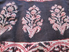 1970s Hippie boho INDIA Hand Blocked Wrap Skirt Paisley,Peacocks ,Symbols ethnic