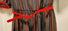 Vintage 80s Semi Sheer Striped Dress PBJ Small Medium See Measurements