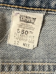 Levi Strauss 550 Jeans Size 12 MIS Relaxed Fit Tapered Leg Light Wash Denim