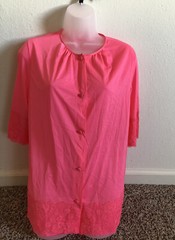 vintage NWOT Henson Kickernick Lingerie Pink Top Nylon Size 34