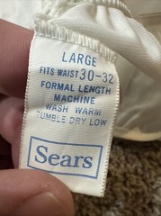 Vintage Sears The Doesn’t Slip Size L 30-32 Inch Waist Off-White Lace Side Slits