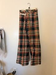 VTG 70’s Bobbie Brooks Bell Bottom Pants Plaid 26” Waist XS Retro Hippie