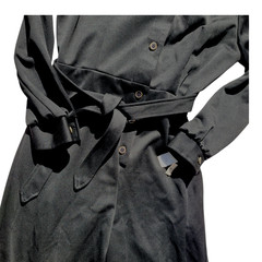 NOS Vintage 1970s MOD Womens Polyester Jumpsuit Black Disco Sz M-L Wide Leg