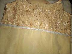Vintage Dress: 90s Embroidered Lace Dress in Beige – Size Large