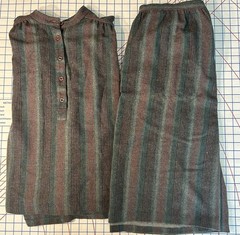 Vintage RARE Pendleton 60s 2 PC 100% Wool Skirt Suit Set Outfit 32IN Waist (M/L)