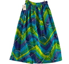 Vintage 1960’s Leland Of California Geometric Bark Cloth Skirt