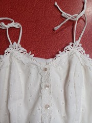 VTG Mid-century 1960s 1970s Candi Jones California Eyelet Prairie Maxi Dress XXS