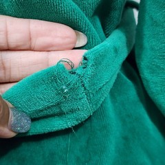 Vintage Vandemere Green Velour Robe Quilted Collar Belted Full Length Size L