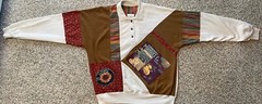 Vintage MARCIA Polo Long Sleeve Shirt Colorblock 90s Y2k Made in USA Size LARGE