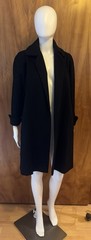 50s – 60s Virgin Wool Swing Coat | Chartreuse Silk Crepe Lining | Einiger Label