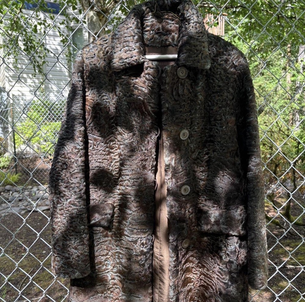 Black Persian lamb Fur Coat Vintage Sizes S/M Women’s 1940s 1950s