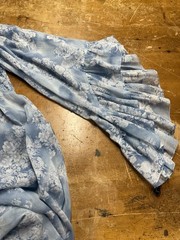 Vintage 1970s Baby Blue Prairie Maxi Circle Dress Bell Sleeve Cottagecore XS/S