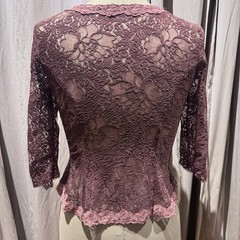 Vintage Ann Ferriday Cotton Net Lace Hook N Eye Corset Top M/L Deadstock!