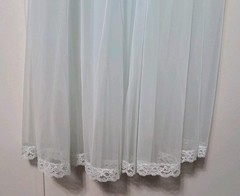 Vtg Shadowline Light Blue Nylon Lace Chiffon Robe Sheer Sz Large