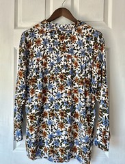 Vintage 90’s Nordstrom BRASS PLUM Floral Button Up Blouse Women’s Medium Rayon
