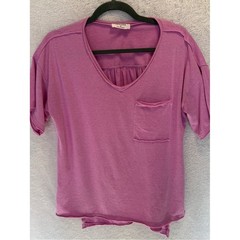 Artsy Feminine Y2K 90s Pink Short Sleeve Pocket Tee Zenana Cottage-core Grunge