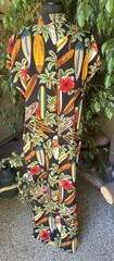 Gorgeous Vintage Hilo Hattie Hawaiian Surfboard & Hibiscus Maxi Sz Large