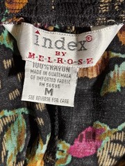 Vintage Index by Melrose Dress Pants Women’s Medium Floral Print Black Pant NWT