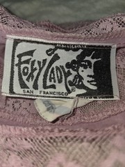 Vintage Foxy Lady 1970s Lilac Lavender Button Down Prairie Dress Cotton Xs/S