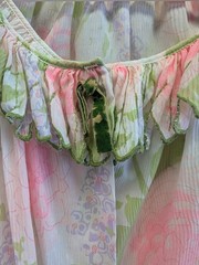Vintage M Komar Nighgown & Robe Floral Cottage Coquette Shabby Chic Granny Core
