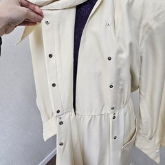Auth Vintage Thierry Mugler 1980s Wool Cream Dress