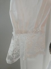 Vintage Western Collection Styles White Wedding Style Dress Petite W/ Belt NOS