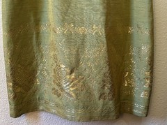 VTG Y2K Nanette Lepore Couture Iridescent Dress&Jacket Set 2 Gold Embroidered