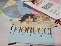 FIORUCCI RARE VTG 80s WOMEN’S NEW WAVE ITALIAN FASHION POP ART BEACH T-SHIRT NIB