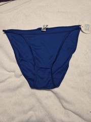 NWT Vintage Blue Ilise Stevens Essentials String Bikini Size Large 7