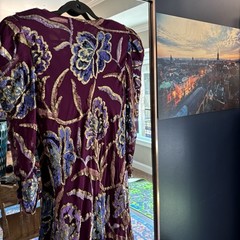 Judy Hornby Couture 1980’s Vintage Silk Dress, Size 16