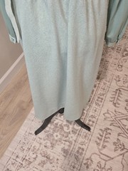 Vintage Dress BLOUSE &SKIRT with Belt Beautiful Turquoise Color See Measurements