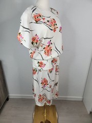 Vintage 80s Lori Max Drop Waist 20s Inspired Dress Woman’s 18W Floral Blosson