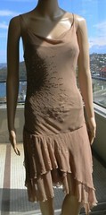 VINTAGE Seduce Cocktail Glamour Flirty Sexy Sheer Glitz Asymmetrical Dress