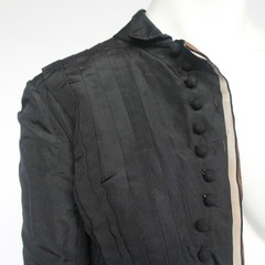 1900’s Antique Black Bombazine Mourning Bodice Jacket / Spherical Buttons