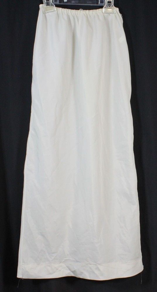 Vtg Val Mode Slip Very Long Polyester Nylon Elastic Waist Pull On Slit Slim S