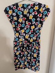 Vtg 80s Women’s Talbots Dress Joan Leslie Bold Floral with Shoulder Pads Size 6