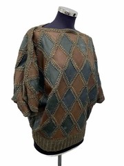 VINTAGE WOMEN WOMAN JERSEY BLOUSE SHIRT JHD7220