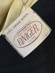 50s – 60s Virgin Wool Swing Coat | Chartreuse Silk Crepe Lining | Einiger Label