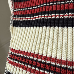 Vintage 70s Dickie Rust Black Cream Stripe OSFM