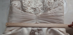 Demetrios Wedding Dress Gown Size 18 Ivory Lace Tulle Satin Beaded Organza EUC