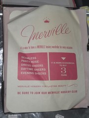 Vintage 1960s Merville Stockings Thigh‑High Garter Hosiery Size 11.5 Long