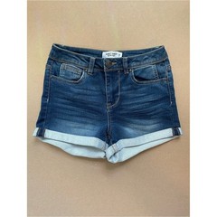 Almost Famous Dark Blue Rolled Hem Denim Shorts