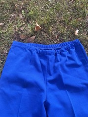 1970s 60s Royal Blue Polyester Trousers Pants Montgomery Ward Vintage Size M