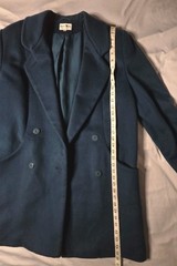 Vintage 1970s John Weitz Double Breasted Peacoat Made In Poland 100% Wool