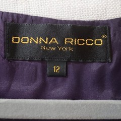 Donna Ricco Vintage Navy Blue White Trim Midi Dress & Jacket Set 12